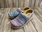 Dansko Clog Womens Jute Pro Fabric Striped Nursing 026990300 Size 37 Eu 6-6 5 Us
