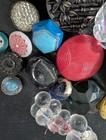 Antique Vintage Glass Button Lot Victorian Fancy Collection 60
