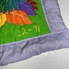 Vtg Quilt Zebra Rainbow Nursery Crib Baby Hand Sewn Dots Pride Blanket