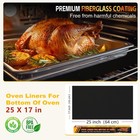 2 Pack Oven Liners For Bottom Of Oven  17 x25  Heavy 25 Inch 2 Pack  Black 