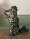 Perfectly Bronze Patina Vintage Cast Iron Mermaid