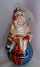 Rare Christopher Radko Santa Claus  summer Breeze Nantucket  Christmas Ornament