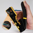 Rj45 Crimp Tool Pass Through Ethernet Crimper For Cat5e Cat5 5e 6 Crimp Kit