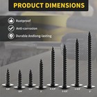 Wood Screws 1 Inch  110 Pcs Fixlink Premium Phillips Truss Head Black Wood Screw