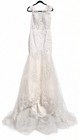 Ivory Lace Mermaid Wedding Dress Size 12 Floral Embroidered Bridal Gown Train