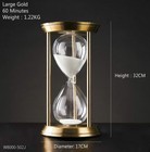 1pc Retro Metal Swivel Fixed Hour Glass Timer Sand Arts Crafts Desk Decoration