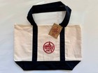 Trader Joe s  Striped Mini Canvas Tote Bags   Large Canvas Tote Bag Navy Blue