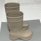 Balenciaga Crocs Rubber Boots Beige Size 41 Us 9 Men Style 677384 S23 Waterproof