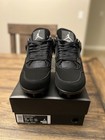 Custom Air Jordan 4 Black Cat Football Cleats  Mens Size 10     Suede