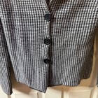 Bartolini Women s Houndstooth Knit Blazer Jacket Size M Made In Italy Wool Blend