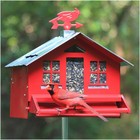 Perky-pet Squirrel-be-gone Wild Bird 8 Lb Metal Country House Bird Feeder 1 Port