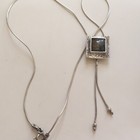 Silpada Hammered 925 Sterling Silver Labradorite Lariat Bolo Necklace N0881