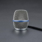 Replacement Audio Device Grille Head Blue Accent Band Handheld Mic Mesh Head