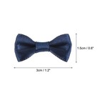 50pcs Navy Blue Bow Ties 1 2 x0 6  Mini Bowknot For Crafting Satin Bows Bulk