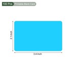 100 Pack Metal Blank Card for Name Card  Office  Text hotel blue 86 X 54x0 21mm 