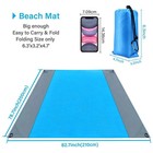 Beach Blanket Waterproof Sandproof 79  X 83  Large Sand Free Quick Drying Beach