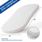 Bassinet Mattress Pad  30  X 18  X 2  Dual Layer Memory And High Density Foam Ma