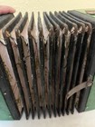 Vintage Homa Button Accordion Green Pearloid Working Diatonic Germany