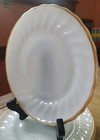 Set Of 6 Vintage Fire King Golden Shell Milk Glass 7 25  Salad Plates - No Chips