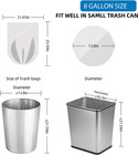 8 Gallon Biodegradable Black Trash Bags - Compostable Tall Kitchen Garbage Bags