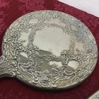 Vintage Silver Plated Dresser Set 2 Piece Vanity Mirror And Hair Brush