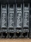 New Case Lot Of 20 Ge Thqp120 Circuit Breakers 20a 1 Pole Plug In 120 240v