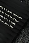 Solid 925 Sterling Silver Men s 4mm Figaro Necklace Chain Boys Womens Gift