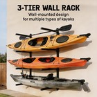 Yes4all Kayak Wall Rack 400lbs Heavy Duty Kayak Racks 4 Adjustable Levels Kayak