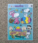 Lot Of 9 Vintage Peanuts Holiday Window Clings - Easter  Halloween  Christmas 