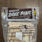Vtg    86 Forster 30 Count Wood Stand Up Doll Pins 4    Clothespins Nos Sealed