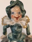 Vtg 40s 50s Acme Occupied Japan 3    Pixie Fairy Elf Ceramic Figurine Sitting Rock