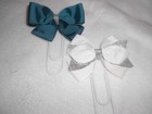 White Or Green Bow Bookmark On Large Paper Clip  Book Lovers Gift