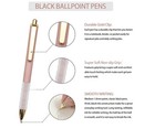 Linbsunne Ballpoint Pens Black Medium Point 1mm Pen With Super Soft Grip Ball Po
