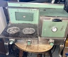 Antique 1920s Childs Play Stove Oven Toy Empire Metal Ware B25 Kids Cook Kitchen