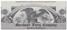 Marchand Ferry Company Stock Certificate  coal Center  Pa  - Lot Of 5 Pieces