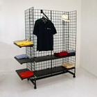 New Black  Gridwall Gondola Merchandiser 2  X 6 
