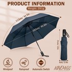 Windproof Travel Umbrella For Rain  Automatic Umbrellas Double Canopy Vented    