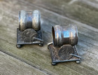 Pair Antique Meriden Silverplate Victorian Napkin Rings No 208 Maggie