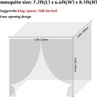 Mosquito Net Bed Canopy For Double Bed  White Netting Four Corner Post Curtai   