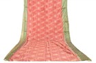 Fnc Vintage Red Sarees Sambalpuri Woven Ikat Art Silk Sari Fabric 5yd