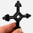 Black Drill Chuck Key Wrench 4 Way Hand Key Tool For Tighten Drills 3 8  1 2 