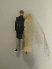 Vintage 1960 s Bride   Groom Wedding Cake Topper - Blonde Bride