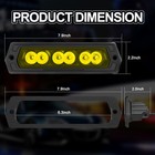 2x 8in Flush Mount Cree Led Work Light Bar Amber Fog Flood Spot Driving Offroad