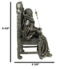 Norse Viking Odin The Alfather Sitting On A Throne With Raven Spear Statue