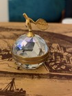 Vintage Swarovski Lead Crystal Apple Photo Frame Box W  Gold Trim