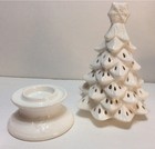Yankee Candle White Pierced Christmas Tree Votive Candle Holder