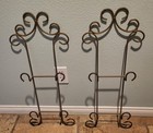  Gold Wall Mount Plate Rack Display Holder   For 2 Plates  21 x9 5 