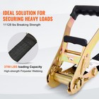 4 Pack Ratchet Tie Down Straps 11128 Lbs 2  X 8  Heavy Duty Double J Hook