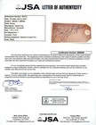 James J Jeffries Jsa Loa Signed 2x3 Signed Tag Boxing Autograph