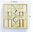Natural Wood Building Blocks  32 Pieces Per Set  Children Toy  Wholesale 10 Sets